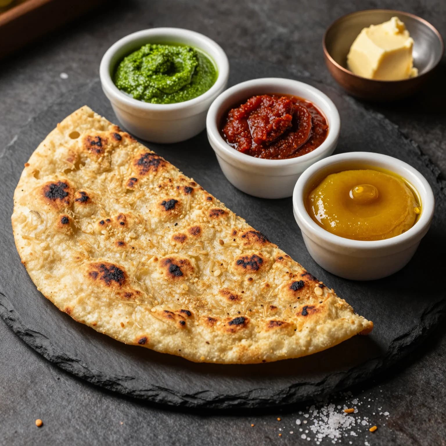 Mandua Roti & Three Chutneys